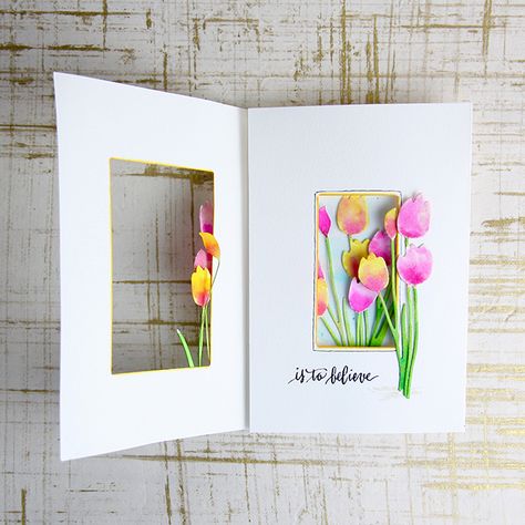 Tulip Card, Penny Black, A Video, Tulips, Penny, Fox, Black