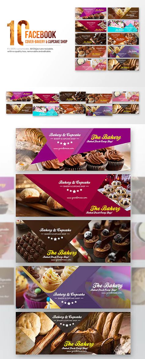 Bakery Facebook Cover Design, Fb Header, Logotype Inspiration, Business And Advertising, Logo And Identity Design, Shop Banner Design, What Is Fashion Designing, Cupcake Shop, Book And Magazine Design