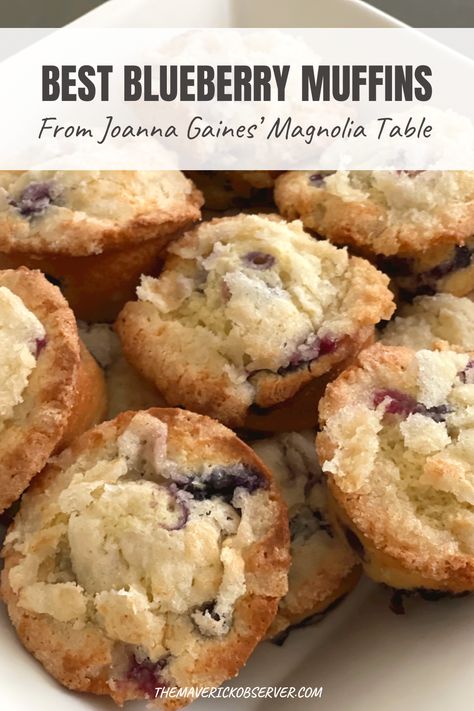 Joanna Gaines Bread And Butter Pickles, Blueberry Puff Joanna Gaines, Magnolia Blueberry Muffins, Joanna Gaines Blueberry Puff, Joanna Gaines Blueberry Muffins, Joanna Gaines Muffins, Magnolia Table Recipes Breakfast, Joanna Gaines Best Recipes, Magnolia Joanna Gaines Recipes