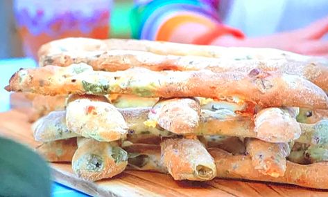 Ciabatta Bread Sticks, Paul Hollywood Bread Recipes, Baking Savory, Homemade Ciabatta Bread, Paul Hollywood Recipes, Yeast Bread Rolls, British Baking Show Recipes, Tzatziki Recipe, British Bake Off Recipes