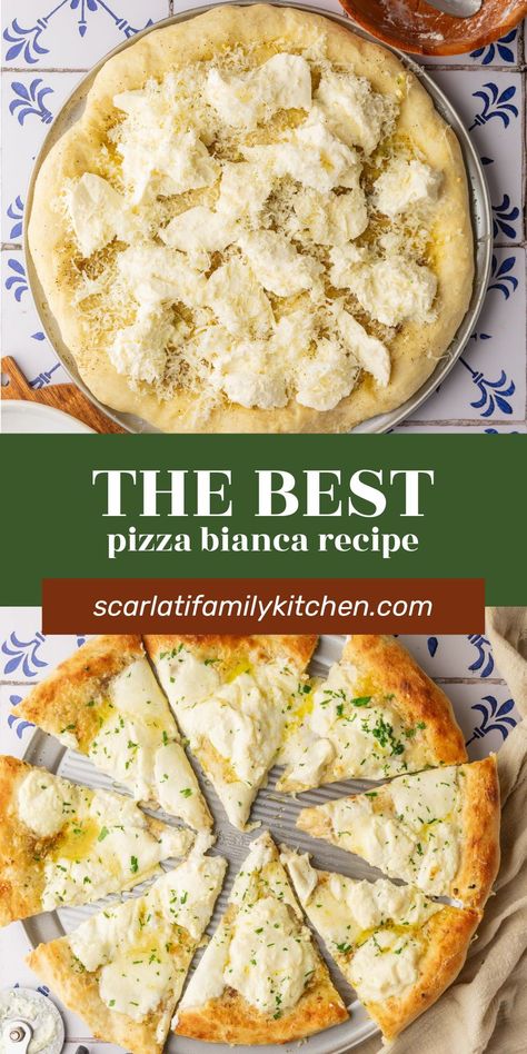 With its irresistibly crispy, slightly charred crust, there’s no mistaking this white pizza recipe for anything but the real deal! I’ll show you how to make authentic pizza bianca with ricotta in your home oven—no muss, no fuss. Ricotta Cheese Pizza, Recipe With Ricotta Cheese, Best Pans For Cooking, Pizza Bianca Recipe, White Pizza Recipe, Recipe With Ricotta, Ricotta Pizza, White Pizza Recipes, Ricotta Cheese Recipes