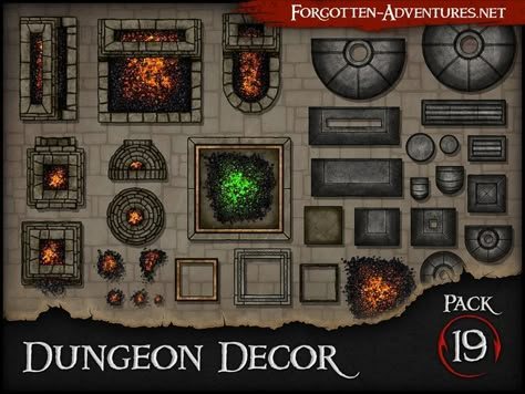 Dnd Assets, Dnd Tips, Dungeon Decor, Ttrpg Map, Dnd Room, Map Assets, Rpg Table, Dnd Stats, Fantasy Map Making