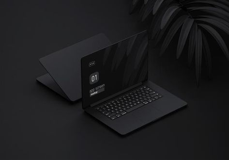 Laptop Photography, Laptop Mockup, Computer Mockup, Laptop Display, Black Laptop, Dark Landscape, Lion Wallpaper, Phone Mockup, Photo Website