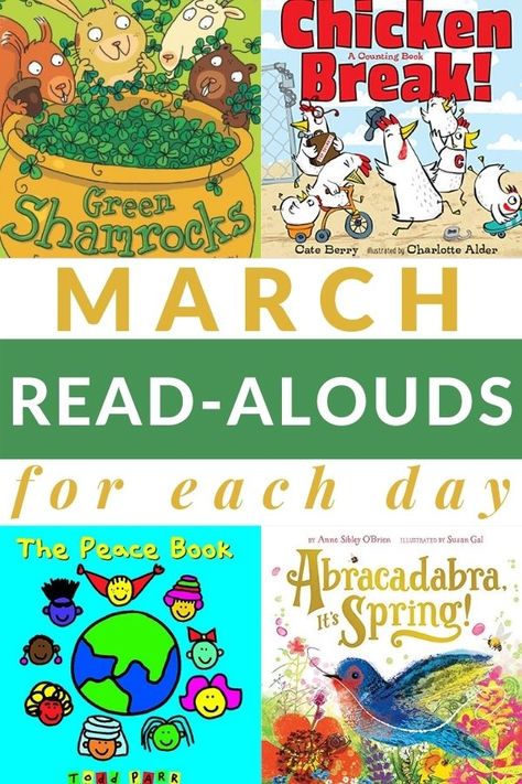 Get ready to enjoy these read-alouds for March Holidays from traditional holidays to fun and wacky holidays. Great books for kids! #booksforkids #march #GrowingBookbyBook Spring Read Alouds, Holiday Read Alouds, Books And Nature, Best Books For Toddlers, St Patricks Day Activities, Books For Middle School, Best Toddler Books, Reading With Kids, Read Aloud Revival