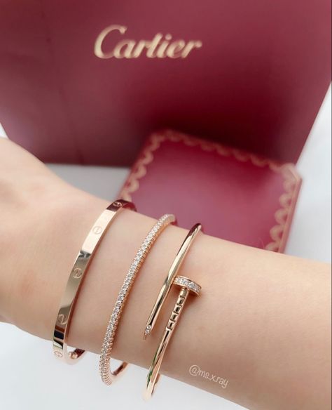 Cartier Love Bracelet Aesthetic, Cartier Love Bracelet Diamond, Solitaire Bracelet, Jewelry Necklace Simple, Love Bangle, Tiffany And Co Jewelry, Fancy Jewelry Necklace, Cartier Bracelet, Handmade Gold Jewellery