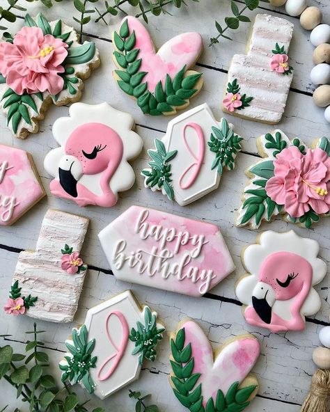 Flamingo Cookies, Flamingo Cake, Fancy Cupcakes, Flamingo Birthday Party, Hawaiian Birthday Party, Flamingo Theme, Flamingo Birthday, Summer Cookies, Flamingo Party