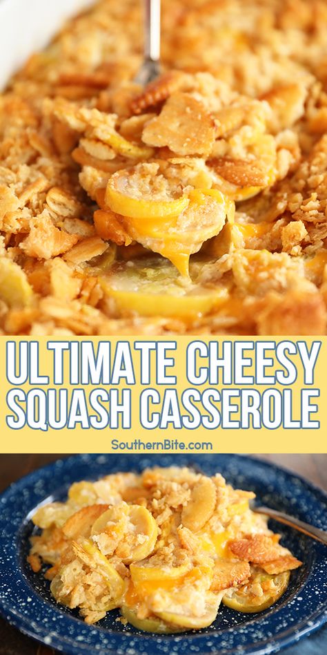 Cheesy Squash Casserole, Easy Squash Casserole, Cheesy Squash, Recipes Squash, Vegetables Dishes, Yellow Squash Casserole, Summer Squash Recipes, Yellow Squash Recipes, Cracker Toppings