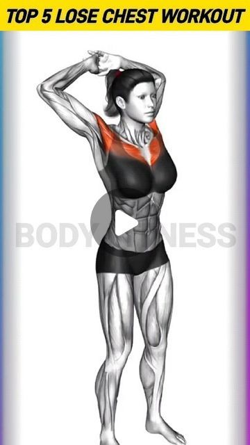 Chest Reduce Workout Women, Chest Exercises For Women Gym, Stretching Standing, Women Chest Workout, Chest Exercises For Women, Upper Body Workout At Home, Bust Workout, Breast Firming Exercises, Chest Exercise