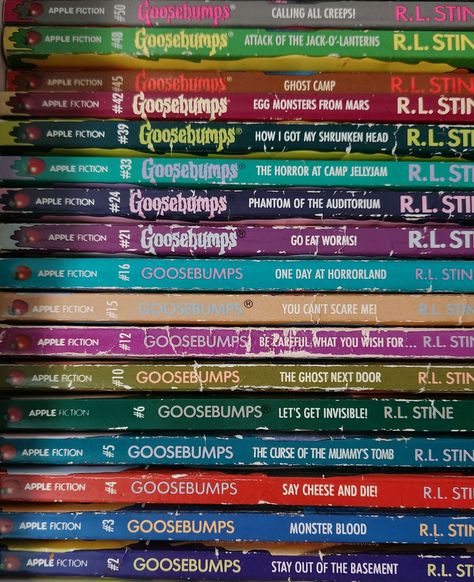 Goosebumps, vintage horror, horror books, collection Goosebumps Books Aesthetic, Goosebumps Wallpaper, Rl Stein, Goosebumps 2023, Terror Icons, Goosebumps Collection, Goosebumps Aesthetic, Goosebumps Tattoo, Nostalgia Halloween