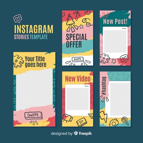 Instagram stories template with empty frame Free Vector Frame Instagram, Frame Story, Technology Template, Live Report, Instagram Stories Template, Empty Frame, Frame Technology, Post Frame, Vector Frame