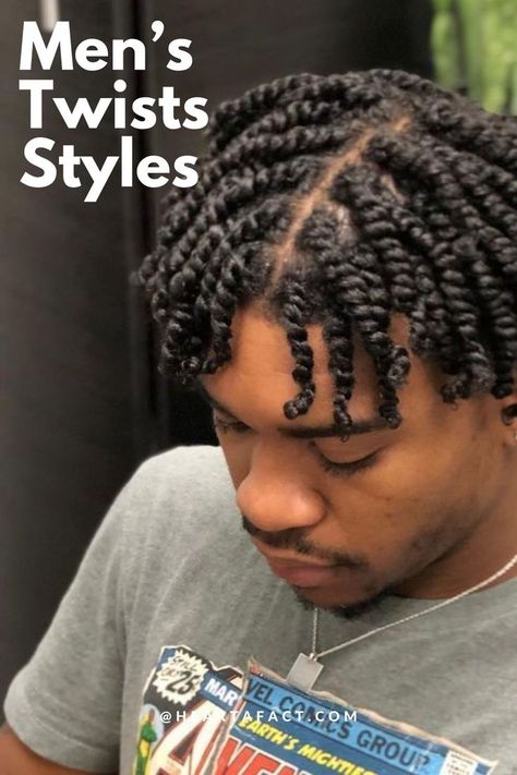 12 Trending Twists for Men (Video + Gallery) | Men's Hairstyle Ideas Men’s Short Twist Hairstyles, Two Strand Twists Boys, Black Hair Twists Men, Men Short Twists Hairstyles, How To Twist Mens Hair, Twist On Men Hair, Mens Two Strand Twists Hairstyles, Twist Styles For Boys, Male Two Strand Twist