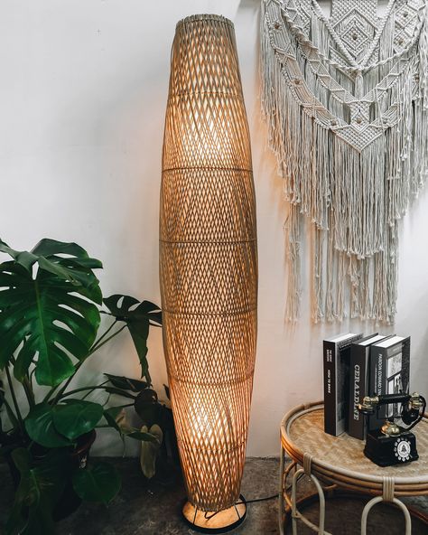 Sterling Rattan Stand Lamp A sweet take on a vintage-inspired look, this exclusive table lamp features a woven rattan base with spherical shaping, topped by an accordion-pleat slant-angle shade. Plugs in to power on. Don't forget to click link in bio🤗#boomingplus #rotan #rattan #rattanchair #kerusirotan #kerusirotanmalaysia #kerusisantai #rotanmalaysia #decormalaysia #interiordesignmalaysia #homedecormalaysia #designrumah #rumahidaman #rumahbaru #perabotmalaysia #perabotrumah Rattan Standing Lamp, Rattan Decoration, Rattan Floor Lamp, Stand Lamp, Bamboo Light, Rattan Lamp, Small Bedroom Decor, Woven Rattan, Rattan Chair