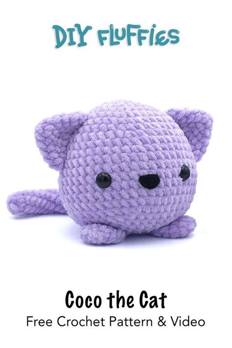 Fast Amigurumi, Very Cute Cat, Beginner Friendly Crochet, Fast Crochet, Easy Crochet Animals, Cozy Crochet Patterns, Crochet Cat Pattern, Quick Crochet Patterns, Cat Amigurumi