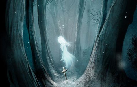 Fantasy Novel Inspiration, Ghost Ideas, Mushroom Land, Ghost Paintings, Witch Forest, Dark Tumblr, Anime Ghost, Very Sleepy, Ghost Girl