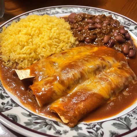 Rice And Refried Beans, Beef Tamales, White Bean Soup Recipes, Mexican Kitchen, Homemade Enchiladas, Slow Cooked Chicken, Cheese Enchiladas, Mexican Kitchens, Bean Soup Recipes