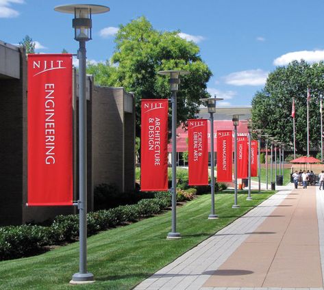 Hospital Signage, Mother Dairy, Athletic Center, Street Banners, Wayfinding Signage Design, Church Interior Design, Banner Design Inspiration, College Decor, Signage System