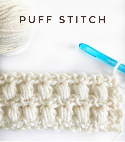 Daisy Farm Crafts, Puff Stitch Crochet, Daisy Farm, Slip Stitch Crochet, Different Crochet Stitches, Crochet Stitches Guide, Crochet Stitches Diagram, Crochet Stitches For Blankets, Easy Crochet Stitches