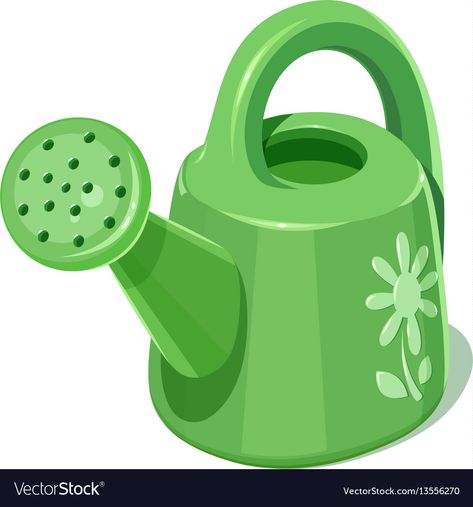 Watering can garden Royalty Free Vector Image - VectorStock Watering Can Illustration, Easy Kindergarten Crafts, Cartoon Garden, Wooden Coat Hangers, Business Icons Vector, Beautiful Butterflies Art, Garden Watering, Flower Quilts, Halloween Silhouettes