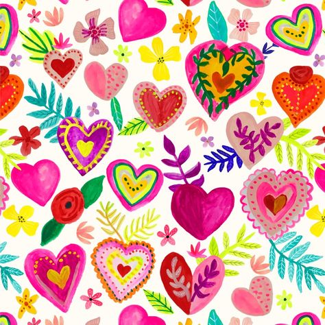 Colorful Hearts Valentines Premium Roll Gift Wrap Wrapping Paper A58 Wallpaper Corazones, Valentines Gift Wrap, Sacred Heart Art, Valentines Watercolor, Notebook Doodles, Valentines Gift Bags, Wallpaper Notebook, Heart Doodle, Paper Image