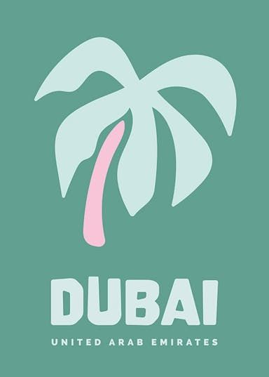 Graphic Miami Poster - Pink graphical leaf - desenio.com Dubai Preppy Poster, Green Wall Decor Aesthetic, Preppy Pictures For Room, Cute Preppy Posters, Preppy Beach Decor, Photo Wall Pictures, Dubai Poster, Miami Poster, Preppy Pictures