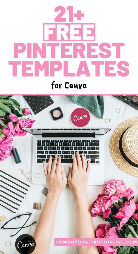 Download my 100% FREE Pinterest templates for Canva! Highly converting pins that you can download & customize with Canva in a matter of minutes! Gain access to my best Pinterest tips, tricks, hacks & useful resources. Pinterest marketing for bloggers, beginners & anyone looking to make money. #PinterestTips #PinterestMarketing #Canva How To Make Canva Templates, Pinned Post Template, Website Canva, Templates Pinterest, Canva Pin Design, Travel Template Design, Make Money Canva, Pin Templates, Free Pinterest Templates For Canva