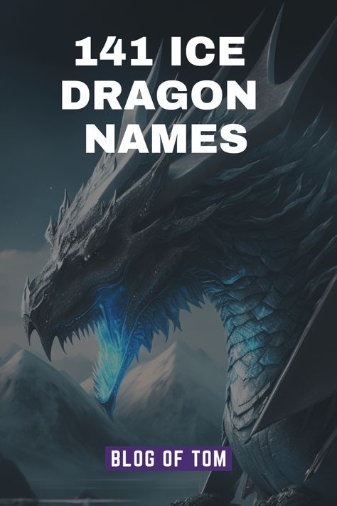 Discover a treasure trove of names for your ice dragon in the comprehensive Ultimate Guide to Ice Dragon Names. Find the perfect name that will capture the essence and power of your majestic creature. Unleash your imagination and embark on an epic naming journey today! Dragon Names List, Ice Related Names, Names That Mean Ice, Dragon Names Ideas, Ice Names, Cool Fantasy Names, Smaug Dragon, Majestic Names, Badass Names