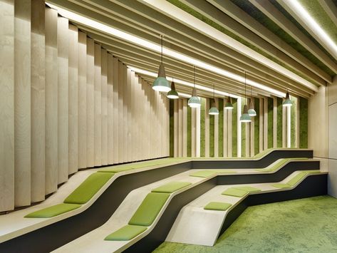 SAP Offices by SCOPE, Walldorf – Germany » Retail Design Blog Tiered Seating Office, Library Seating Area, Library Seating, Tiered Seating, Green Office, School Interior, Public Seating, Lounge Design, Office Snapshots