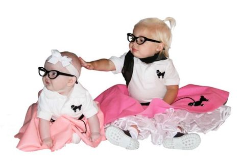 rock around the clock! 50s Photoshoot, Halloween Costumes For Babies, Adorable Halloween Costumes, Costumes For Babies, Poodle Skirt Outfit, Pink Newborn, Poodle Skirt, Baby Center, Baby Halloween Costumes