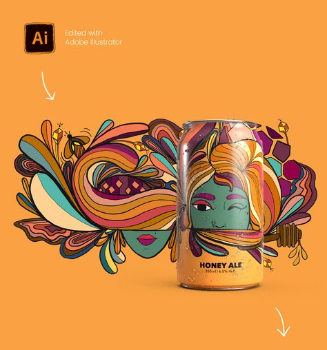 Illustrated Beers Cans - Branding & Packaging Design on Behance Canned Drinks Packaging, Beer Can Illustration, Can Design Packaging, Drink Can Design, Can Packaging Design, Beer Label Illustration, Beer Label Art, Packaging Design Illustration, Beer Can Design