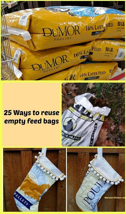 What do you do with empty feed bags? I like to recycle mine. Here are my 25 favorite uses for empty feed bags. Feed Sack Bags, Feed Bag Tote, Reuse Old Tires, Feed Bag, Chicken Crafts, Feed Bags, Recycled Projects, Upcycle Recycle, Sack Bag