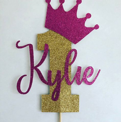 Diy 1st Birthday Cake, One Cake Topper, Anniversaire Diy, 1st Birthday Cake Topper, One Number, First Birthday Cake Topper, 1st Birthday Cakes, Personalised Cake, Diy Cake Topper