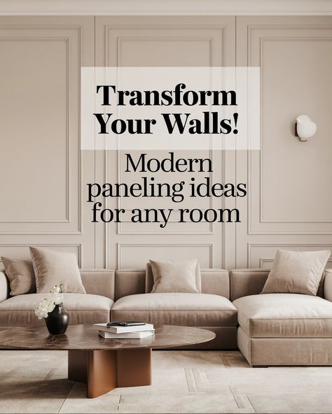 Transform your walls with modern Wall Panel Design! ? Explore Living Room Panelling for depth, Feature Wall Bedroom styles for charm, and creative Wall Paneling DIY options. Get inspired by Wall Paneling Ideas Living Room and add elegance with Wall Molding for any space! #gg #homedesigninsider #wallpanelingdesigns Living Room Designs Wall Moulding, Living Room Panels Walls, Featured Wall Ideas Living Room, Panel Wall Living Room Modern, Living Room Accent Wall Paneling, Living Room Designs With Wall Panels, Adding Panels To Walls, Modern Wall Molding Living Room, Beach House Wall Panelling