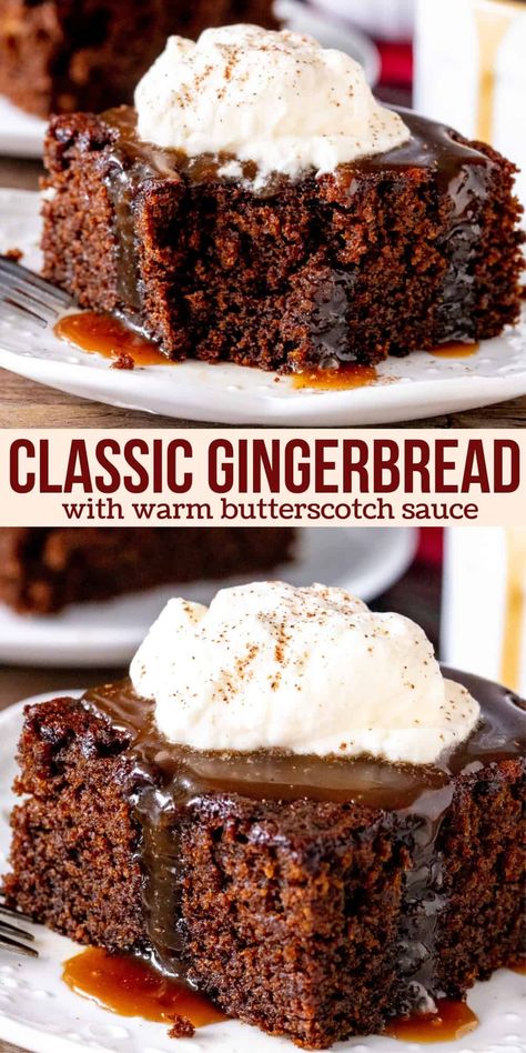 Seasonal Cake Recipes, Super Moist Gingerbread Cake, Ginger Sheet Cake, Gingerbread Sauce Recipe, Sticky Gingerbread Pudding, Fresh Ginger Cake, Molasses Ginger Cake, Ginger Bread Cake With Cinnamon Molasses Frosting, Christmas Baking Classic