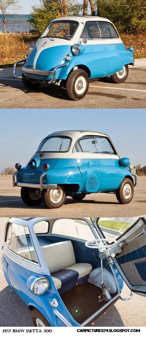 BMW Isetta 300 & Mini Caravan Cute Small Cars, Bmw Isetta 300, Luxury Cars Mercedes, Mini Caravan, Micro Car, Bmw Isetta, Bmw Classic Cars, Cars Bmw, Microcar