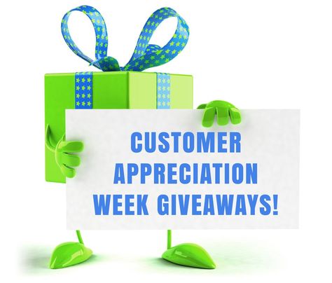 Customer Appreciation Week Giveaways! Customer Appreciation, Template Design