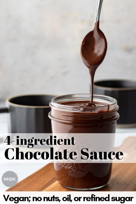 Vegan Chocolate Snacks, Dairy Free Chocolate Sauce, Wfpb Recipes No Oil Dessert, Wfpb Dessert, Coffee Trends, Almond Butter Snacks, Chocolate Sauce Recipes, Oat Milk Recipe, Chocolate Dipping Sauce