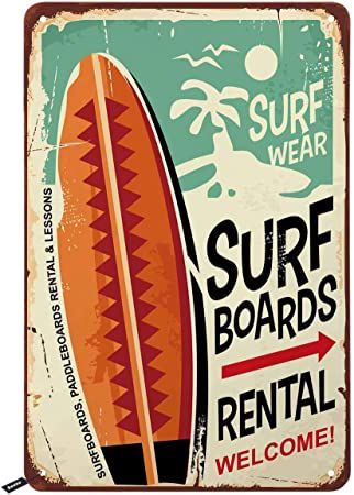 Retro Tin Signs, Pool Signs, Surf Boards, Vintage Restaurant, Vintage Bathrooms, Vintage Surf, Vintage Tin Signs, Surf Wear, Vintage Metal Signs