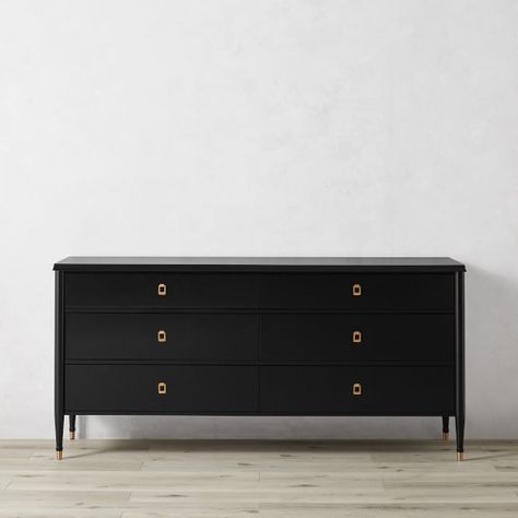 Dressers | Williams Sonoma Dining Table Guide, Black Dresser, Luxury Bedroom Furniture, Wide Dresser, Six Drawer Dresser, Kids Pottery, Dovetail Joinery, Timeless Furniture, Williams Sonoma Home