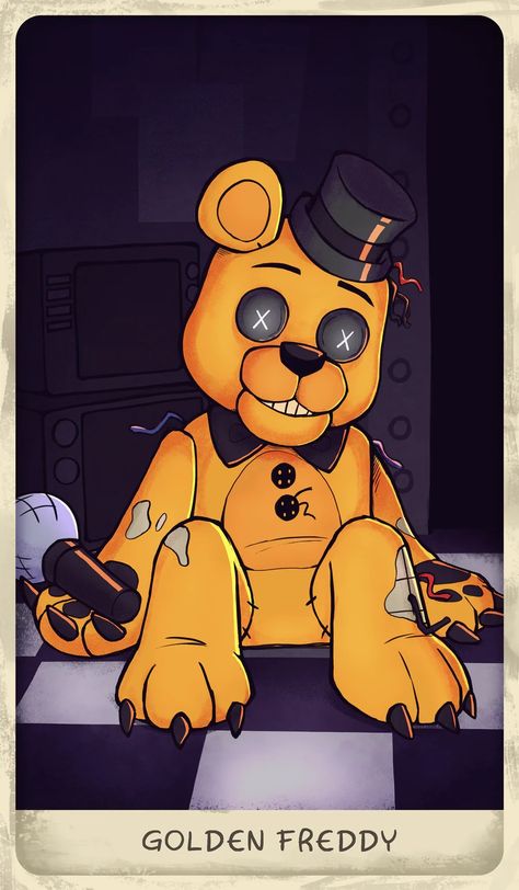 Withered Golden Freddy, Freddy 2, Golden Freddy, Bear Man, Fnaf 1, Fnaf Comics, Fnaf Memes, Japanese Tattoo Art, Fnaf Drawings