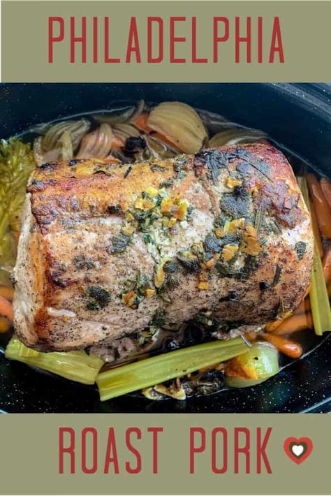 Italian Roast Pork Sandwich, Italian Pork Sandwich Recipes, Philadelphia Roast Pork Sandwich Recipe, Roasted Pork Sandwiches, Roast Pork Sandwich Recipes, Pork Au Jus Recipe, Italian Pork Loin, Rolled Pork Roast, Pork Roast Crock Pot Recipes