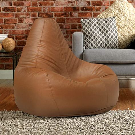 Jasper Bedroom, Black Leather Pillow, Leather Bean Bag Chair, Sofa Bean Bag, Bean Bag Seats, Fireplaces Layout, Cool Bean Bags, Leather Bean Bag, Bean Bag Cover