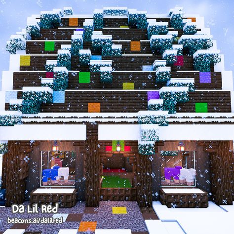 We're building in a cozy Christmas Let's Play series on YouTube & I love how our Gingerbread Wool Shop turned out ❄️⁠ ⁠ #dalilred #minecraft #dalilredminecraft #dalilredletsplay #gingerbreadhouse #woolfarm #minecraftgingerbreadbuild #cozyminecraft #dalilredcozy #letsplay #redswinterworld #redsworld #dalilredsworld #minecraftchristmasbuilds #minecraftchristmas #minecraftwinter #dalilredchristmas #dalilredwinter Shop In Minecraft, Tattle Tale, Minecraft Christmas, Minecraft Stuff, Christmas Town, Cozy Holiday, Minecraft Building, Christmas Room, Wool Shop