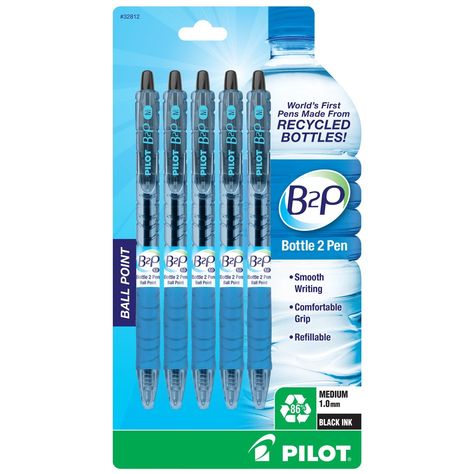 Recycled Pens, Unique Water Bottle, Pilot Pens, Recycled Bottle, Recycled Bottles, Pointed Pen, Printable Coupons, Red Ink, Writing Tools