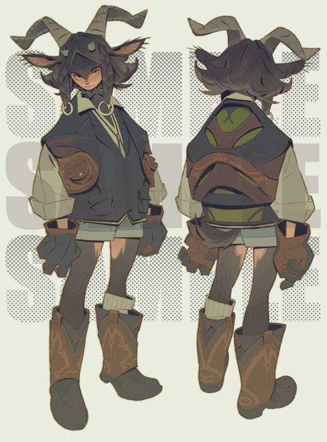 Characters With Horns, Swag Art, Creature Concept Art, 영감을 주는 캐릭터, Cute Art Styles, Character Design References, Dnd Characters, Art Inspiration Drawing, Funky Art