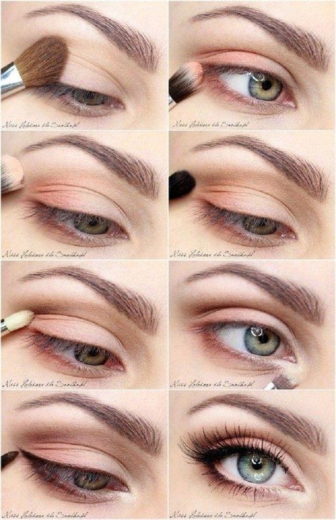 Pastel Eyeshadow Makeup Tutorial - 12 Easy No Makeup, Makeup Look Tutorials | GleamItUp #bridalmakeuptutorial #ForBlondesWeddingMakeup Spring Eye Makeup, Make Up Mata, Spring Makeup Tutorial, Teknik Makeup, Pastel Eyeshadow, Membentuk Alis, Bridal Makeup Tutorial, Alat Makeup, Peach Makeup