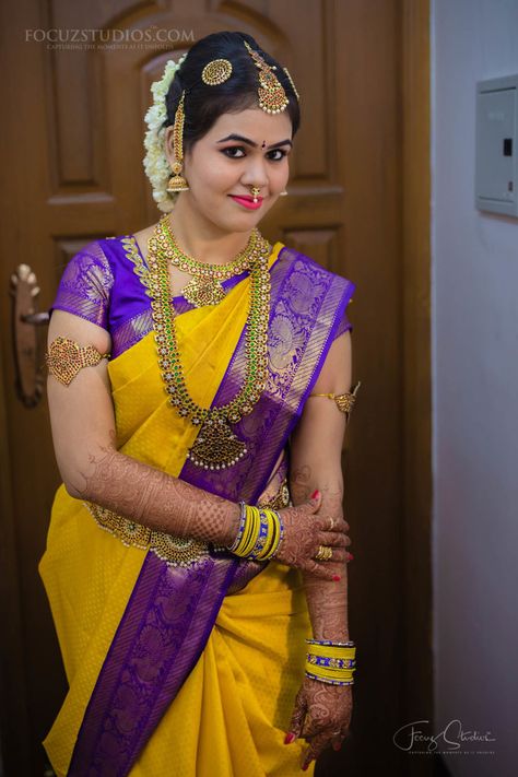 Tambrahm Wedding Photography Chennai Tamilnadu Tamil Bride Traditional Saree, Tamil Bride Traditional, Tamil Wedding Reception, Rituals Photography, Brahmin Wedding, Tamil Bride, Kerala Saree Blouse Designs, Indian Wedding Bride, Bridal Sarees South Indian