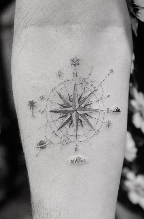 A Compass Tattoo, Mandala Compass Tattoo, Traditional Compass Tattoo, Feminine Compass Tattoo, Viking Compass Tattoo, Compass Tattoo Meaning, Nautical Compass Tattoo, Small Compass Tattoo, Simple Compass Tattoo