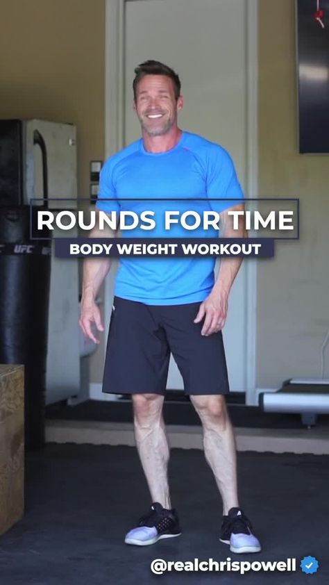 Chris Powell - 3 Rounds For Time Challenge!Today’s workout... Chris Powell, Single Leg Hip Thrust, Heidi Powell, Hip Thrust, Push Ups, High Knees, Weights Workout, Bodyweight Workout, Body Weight