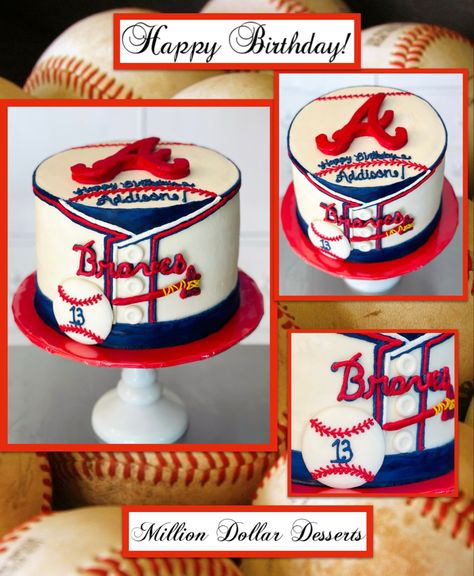 Atlanta Braves Birthday Party Ideas, Braves Cake Ideas, Braves Baseball Birthday Party, Atlanta Braves Birthday Party, Braves Birthday Cake, Braves Baseball Cake, Atlanta Braves Cake, Atlanta Braves Birthday, Brave Birthday Cakes