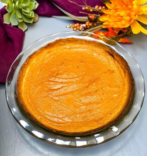 Low Carb Sweet Potato Pie, Sweet Potato Pie No Crust, Keto Sweet Potato Pie Recipes, Sweet Potato Pie Healthy, Sweet Potato Pie With Gingersnap Crust, Sugar Free Sweet Potato Pie, Healthy Sweet Potato Pie Recipe, Sweet Potato Bundt Cake Recipe, Homemade Soul Food